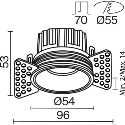 Точечный светильник Round DL058-7W2.7K-TRS-W