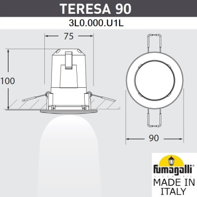 Встраиваемый светильник уличный Teresa 3L0.000.000.WYU1L